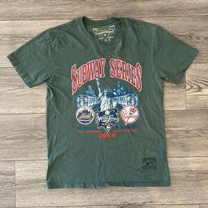 Mitchell & Ness Unisex Short Sleeve T-Shirt Subway Series 2000 Mets Yankees Y2K